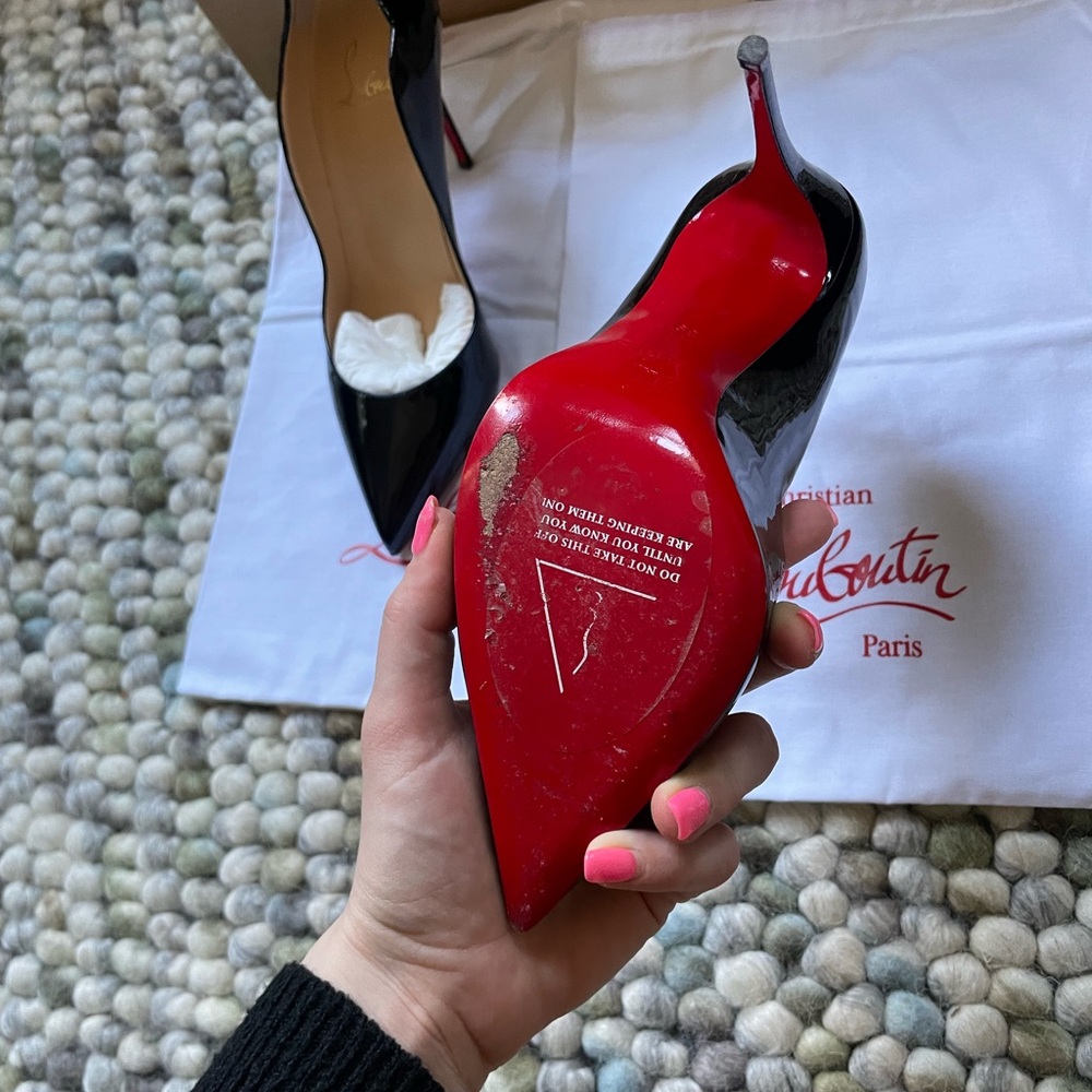 Christian Louboutin Black Hot Chick 100 Patent leather pumps - Picture 6 of 11